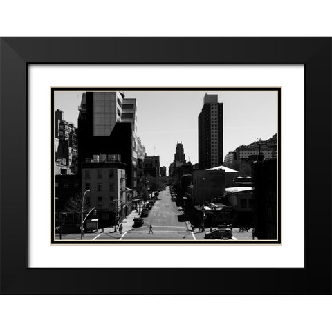 Crosswalk Black Modern Wood Framed Art Print with Double Matting by Malone, Will