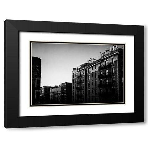 Harlem Morning  Black Modern Wood Framed Art Print with Double Matting by Malone, Will