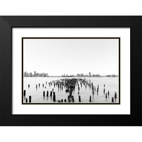 Hudson Black Modern Wood Framed Art Print with Double Matting by Malone, Will