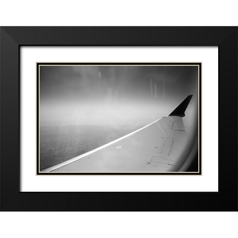 Wing Black Modern Wood Framed Art Print with Double Matting by Malone, Will