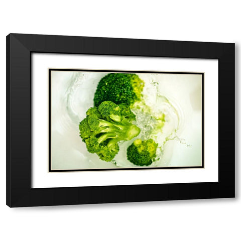 Broccoli Dance Black Modern Wood Framed Art Print with Double Matting by Malone, Will