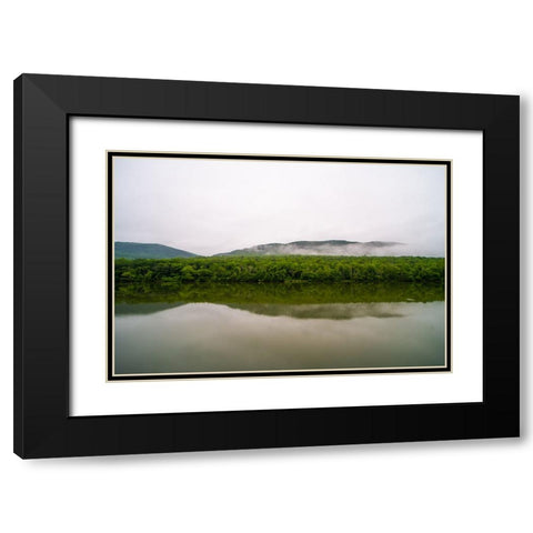 Across The River 2 Black Modern Wood Framed Art Print with Double Matting by Malone, Will
