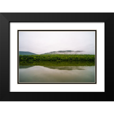 Across The River 2 Black Modern Wood Framed Art Print with Double Matting by Malone, Will