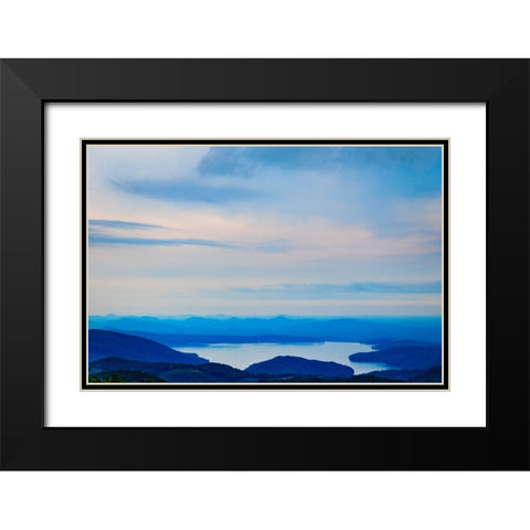 Blue Mist Black Modern Wood Framed Art Print with Double Matting by Malone, Will