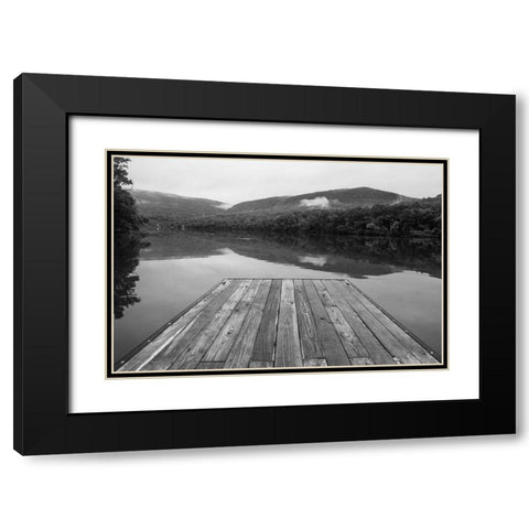 Marks Dock 2 Black Modern Wood Framed Art Print with Double Matting by Malone, Will
