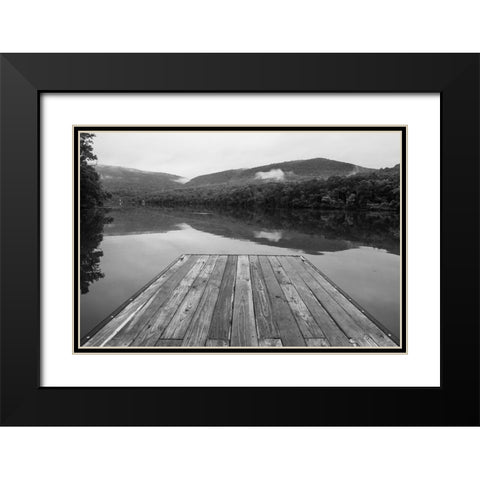 Marks Dock 2 Black Modern Wood Framed Art Print with Double Matting by Malone, Will