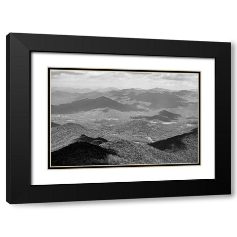 Monochrome Mountains Black Modern Wood Framed Art Print with Double Matting by Malone, Will