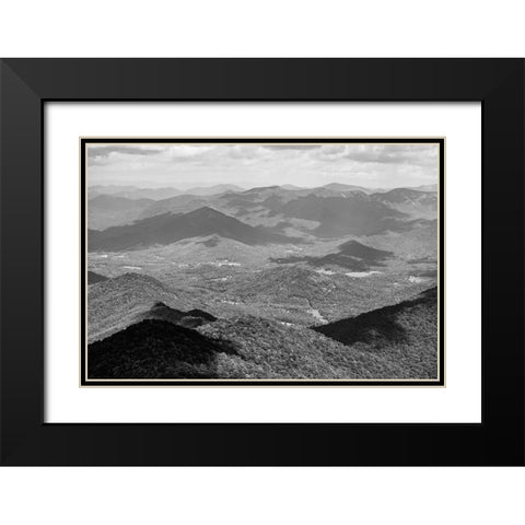 Monochrome Mountains Black Modern Wood Framed Art Print with Double Matting by Malone, Will