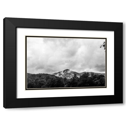 Mountain Top Black Modern Wood Framed Art Print with Double Matting by Malone, Will