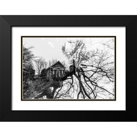 Dark House Black Modern Wood Framed Art Print with Double Matting by Malone, Will