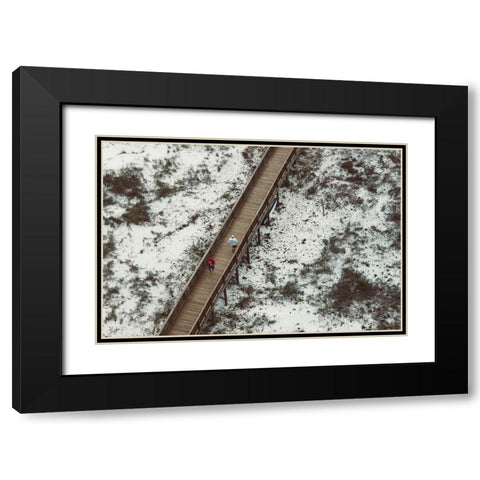 White Sands 2 Black Modern Wood Framed Art Print with Double Matting by Malone, Will