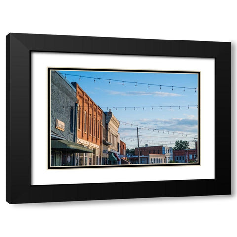 Downtown Wetumpka Black Modern Wood Framed Art Print with Double Matting by Malone, Will