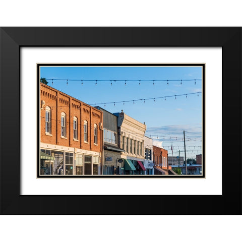 Downtown Wetumpka 2 Black Modern Wood Framed Art Print with Double Matting by Malone, Will