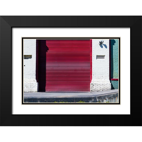 Red Garage 2 Black Modern Wood Framed Art Print with Double Matting by Malone, Will