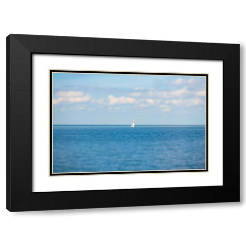 Sail Away Black Modern Wood Framed Art Print with Double Matting by Malone, Will