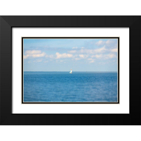 Sail Away Black Modern Wood Framed Art Print with Double Matting by Malone, Will