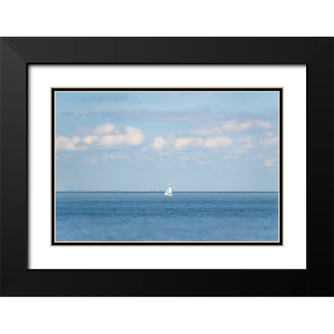 Sail Away 2 Black Modern Wood Framed Art Print with Double Matting by Malone, Will