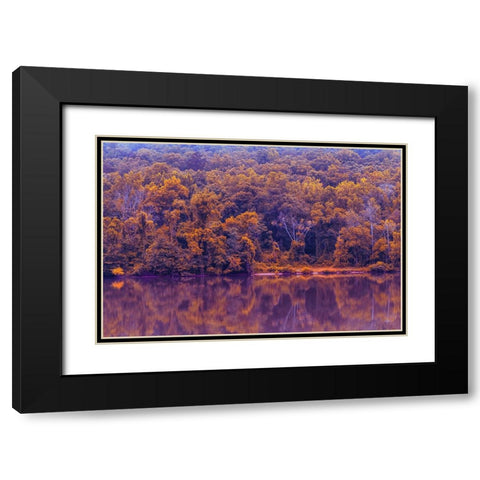 Across The River Infrared Black Modern Wood Framed Art Print with Double Matting by Malone, Will