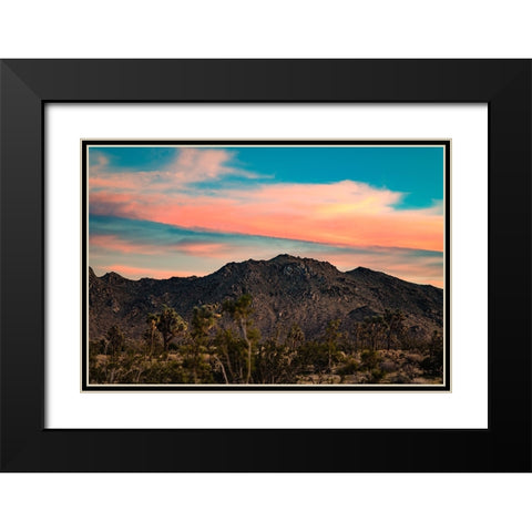 Cotton Candy Mountain Black Modern Wood Framed Art Print with Double Matting by Malone, Will