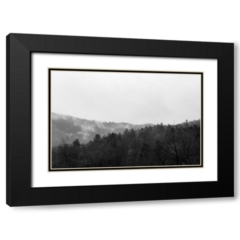 Convergence Black Modern Wood Framed Art Print with Double Matting by Malone, Will