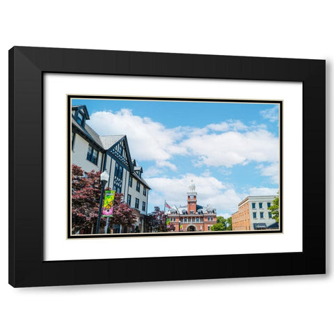 Elbert County Courthouse Black Modern Wood Framed Art Print with Double Matting by Malone, Will