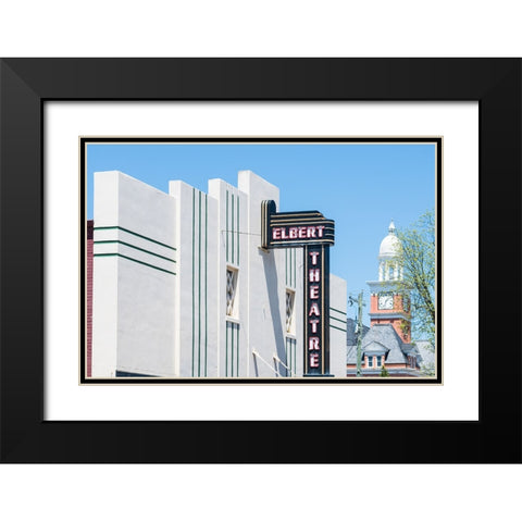 Elbert Theater Black Modern Wood Framed Art Print with Double Matting by Malone, Will
