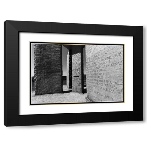 Guidestones 2 Black Modern Wood Framed Art Print with Double Matting by Malone, Will