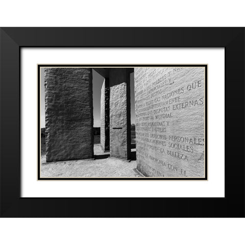 Guidestones 2 Black Modern Wood Framed Art Print with Double Matting by Malone, Will