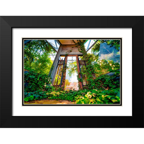 The Door Black Modern Wood Framed Art Print with Double Matting by Malone, Will