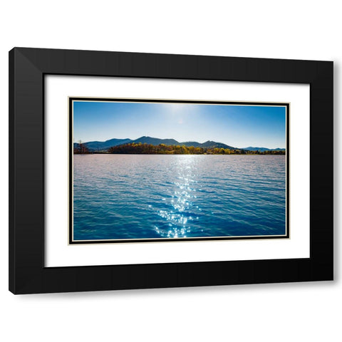 Lake Chatuge 2 Black Modern Wood Framed Art Print with Double Matting by Malone, Will