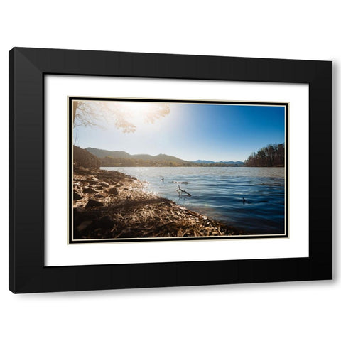 Lake Chatuge 3 Black Modern Wood Framed Art Print with Double Matting by Malone, Will
