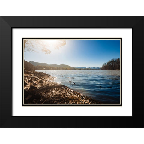 Lake Chatuge 3 Black Modern Wood Framed Art Print with Double Matting by Malone, Will