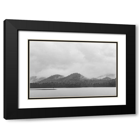 Lake Chatuge 4 Black Modern Wood Framed Art Print with Double Matting by Malone, Will