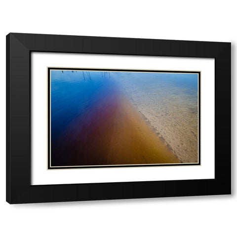 Rainbow Shores Black Modern Wood Framed Art Print with Double Matting by Malone, Will