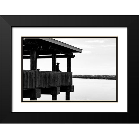 The Tourist Black Modern Wood Framed Art Print with Double Matting by Malone, Will
