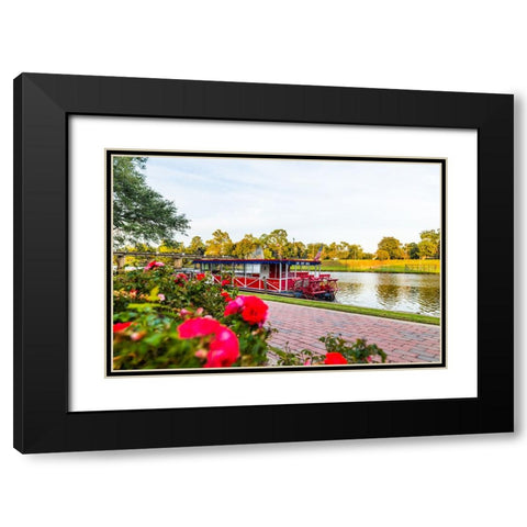 Cane River Queen Black Modern Wood Framed Art Print with Double Matting by Malone, Will