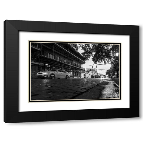 Downtown Natchitoches Black Modern Wood Framed Art Print with Double Matting by Malone, Will