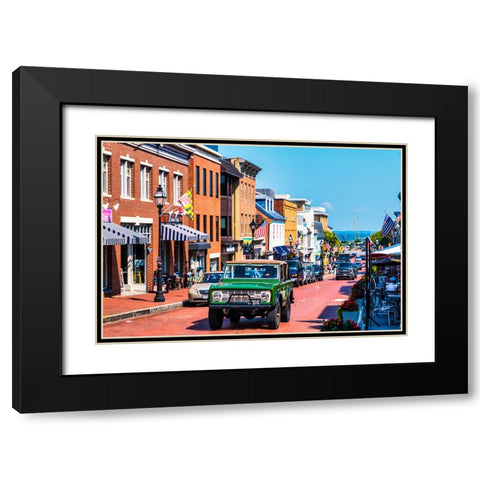 Annapolis Bronco Black Modern Wood Framed Art Print with Double Matting by Malone, Will