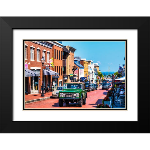 Annapolis Bronco Black Modern Wood Framed Art Print with Double Matting by Malone, Will