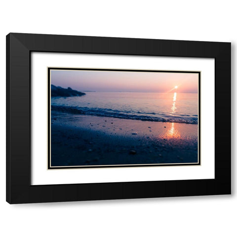 Bay Shores Black Modern Wood Framed Art Print with Double Matting by Malone, Will