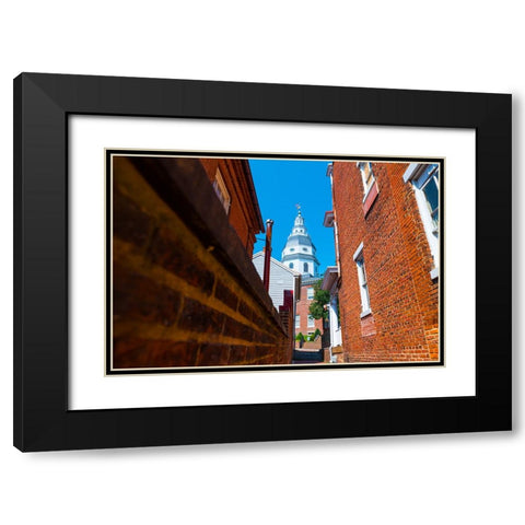 Capital Alley Black Modern Wood Framed Art Print with Double Matting by Malone, Will