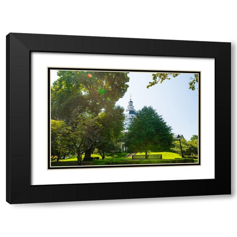 Maryland Capital 2 Black Modern Wood Framed Art Print with Double Matting by Malone, Will