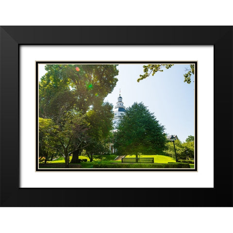 Maryland Capital 2 Black Modern Wood Framed Art Print with Double Matting by Malone, Will