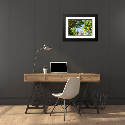 Henderson County Courthouse Black Modern Wood Framed Art Print with Double Matting by Malone, Will