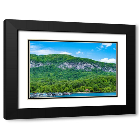 Backdrop Black Modern Wood Framed Art Print with Double Matting by Malone, Will