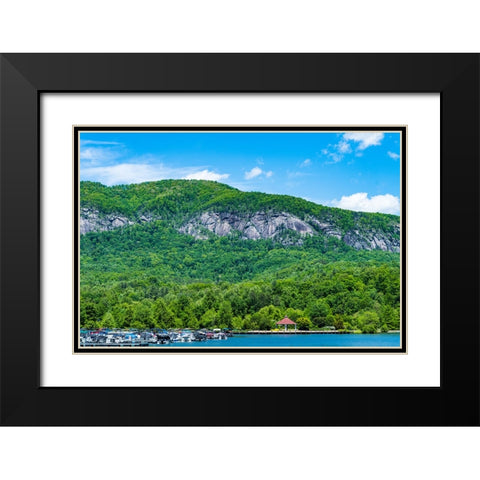 Backdrop Black Modern Wood Framed Art Print with Double Matting by Malone, Will