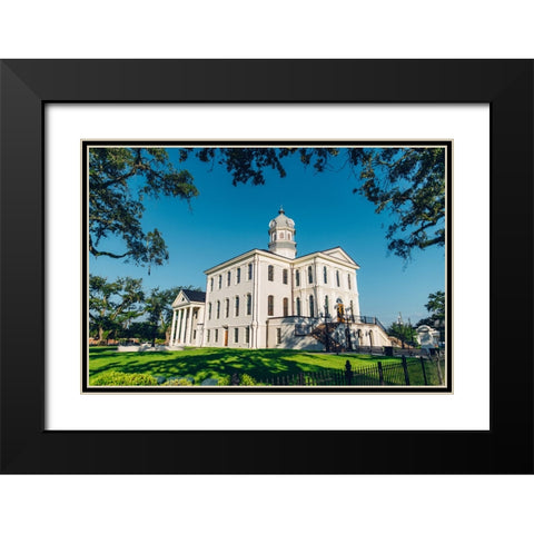 Courthouse Black Modern Wood Framed Art Print with Double Matting by Malone, Will