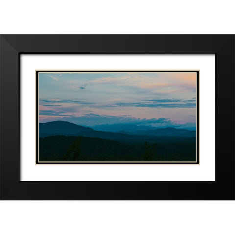 Smokey Morning Black Modern Wood Framed Art Print with Double Matting by Malone, Will