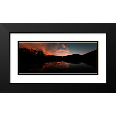Bonfire Black Modern Wood Framed Art Print with Double Matting by Malone, Will