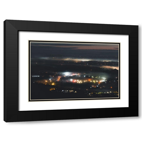 Chatt at Night 2 Black Modern Wood Framed Art Print with Double Matting by Malone, Will